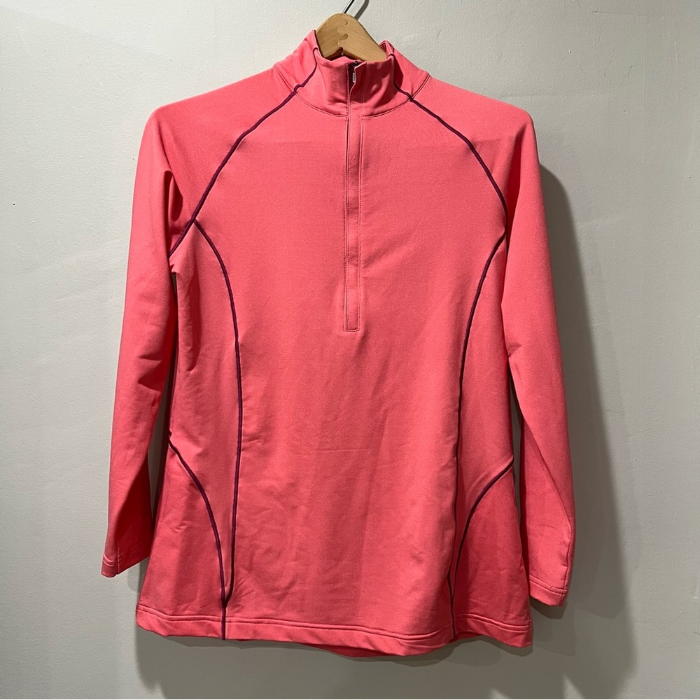 Peter Millar jacket size medium womens Pink‎ pull over half zip golf jacket.